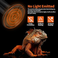 Reptile Heat Lamp Ceramic Bulb Infrared Heat Source