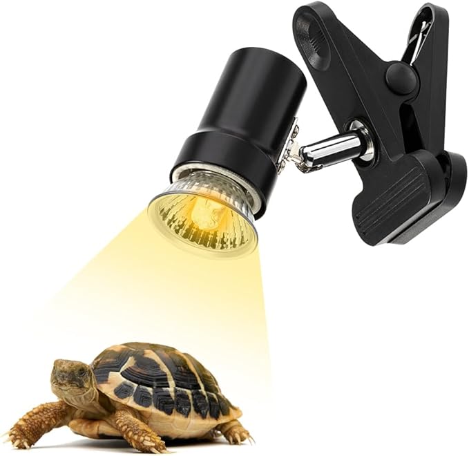 Reptile Heat Lamp with 50W UVA UVB Bulb for Basking and Heating