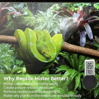 Reptile Humidity Control System with Automatic Misting for Terrariums