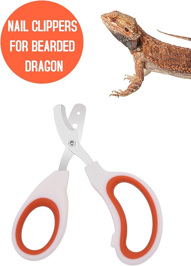 Front view of compact nail clippers with orange handle