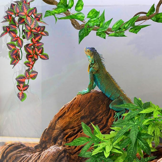 Reptile Tank Climbing Plants for Snake Gecko Lizard Habitat