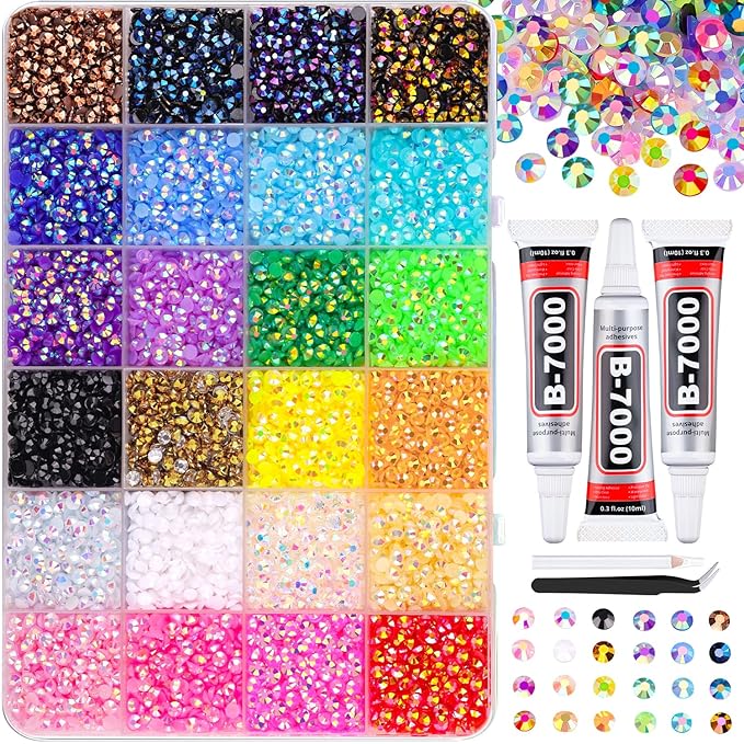 34000 Pcs resin jelly rhinestones for bedazzling and diamond art