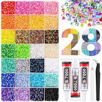 36000 Pcs resin rhinestones with tweezers for bedazzling and DIY crafts