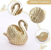 Resin Swan Book Holder Set For Home Office Desk And Bookshelf Decor