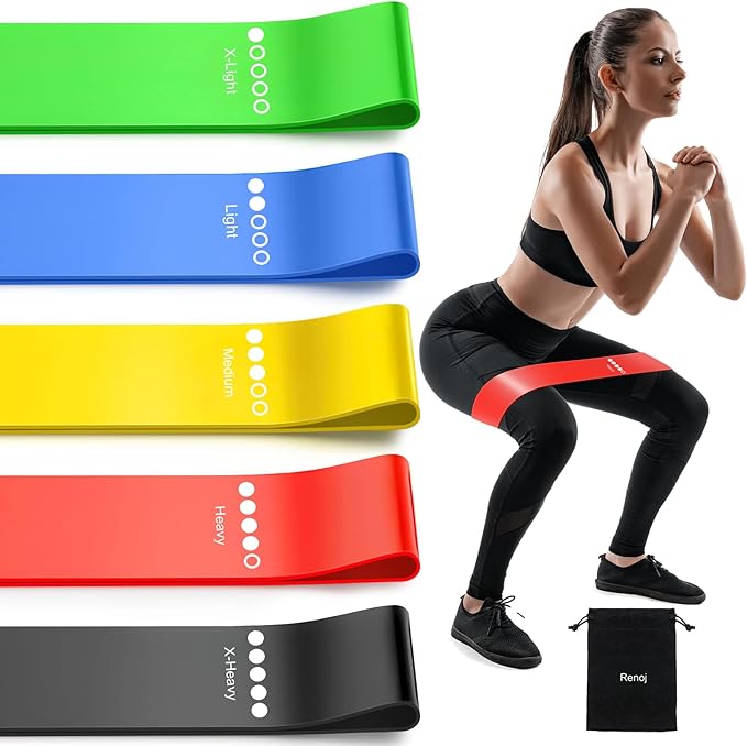 Resistance bands 5 pack set for strength training and home workout