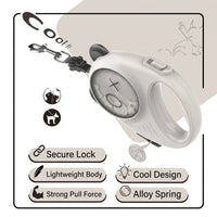 Retractable pet leash for small dogs and cats during outdoor walks