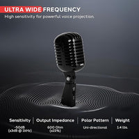 Retro Stage Microphone For Live Performance And Singing