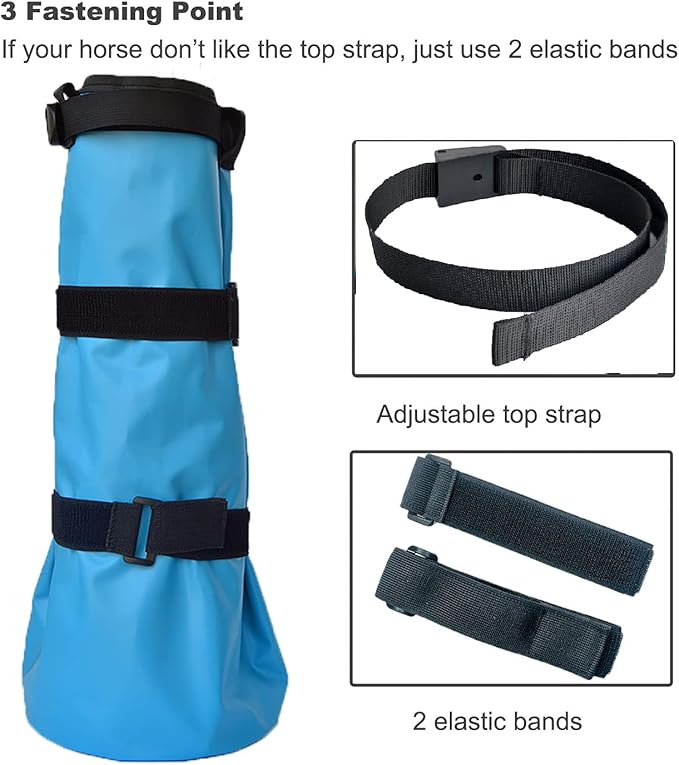 Reusable horse hoof boot for grooming