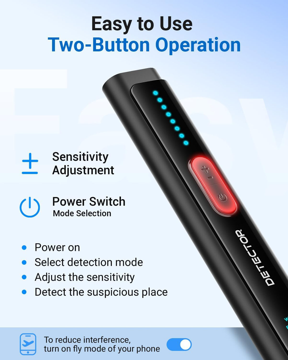 rf signal detector for finding gps trackers and hidden bug devices