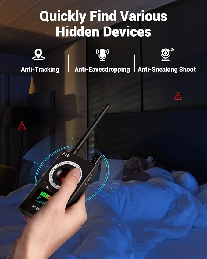 rf signal detector with wifi scanner to find gps trackers and hidden devices