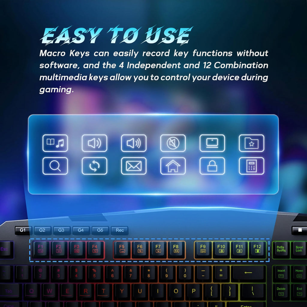 RGB keyboard and mouse combo placed on a modern desk setup