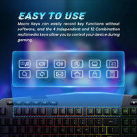 RGB keyboard and mouse combo placed on a modern desk setup