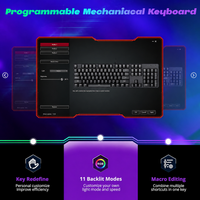 RGB keyboard with PBT keycaps for daily typing use