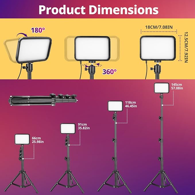RGB lighting setup for YouTube video recording studio
