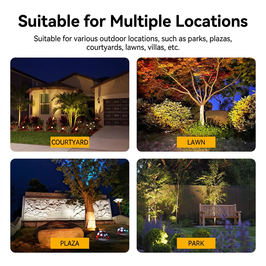 RGB tree spotlight with adjustable lighting design