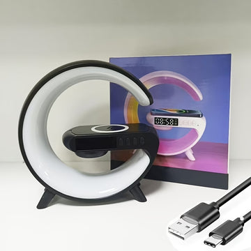 Multifunctional RGB wireless speaker with phone stand and display