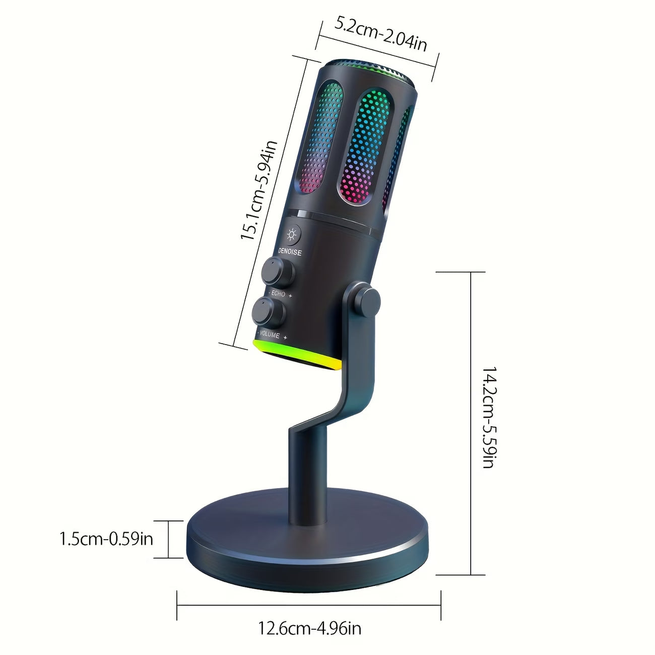 RIKSOIN USB RGB desktop condenser microphone