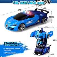 Robot car toy with 360° rotation and LED lights