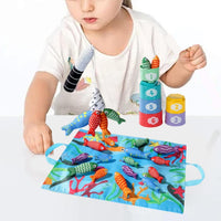 Role play activity gift for kids with matching fishing game