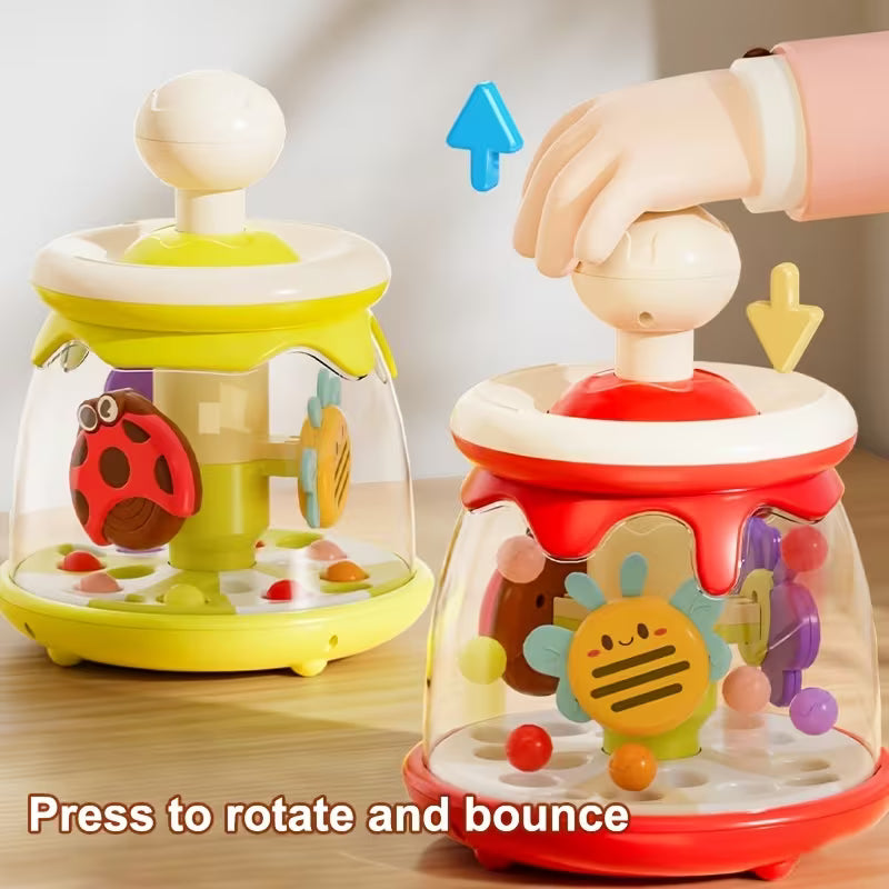 Rolling ball activity toy for infants visual tracking and focus