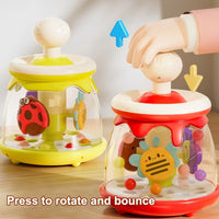 Rolling ball activity toy for infants visual tracking and focus