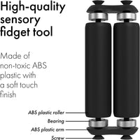 Close-up view of rolling handheld fidget toy