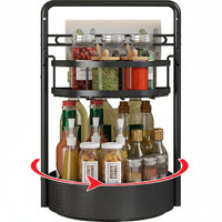 Rotating countertop organizer for spice jars