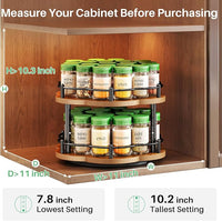 Rotating spice organizer for kitchen countertop