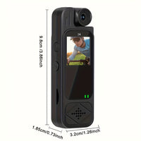 Vlogging camera with 180 degree rotating lens
