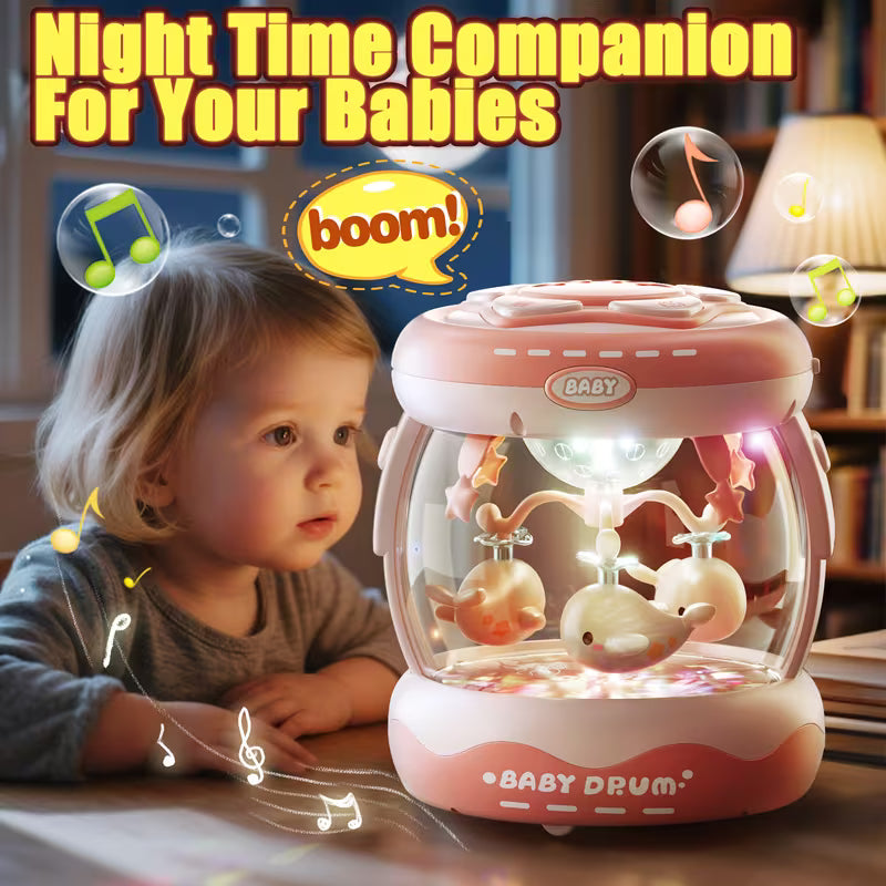 Rotating light music toy for baby boys and girls