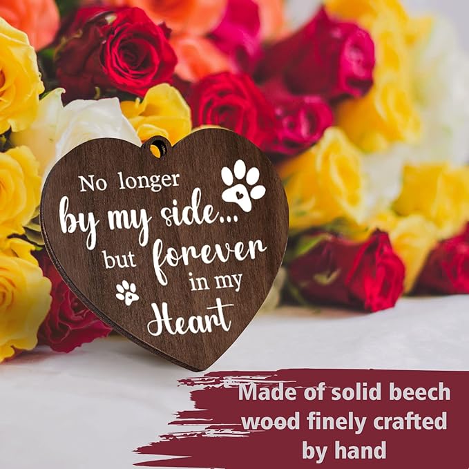 360-Degree Rotating Wooden Photo Frame for Pet Loss Remembrance