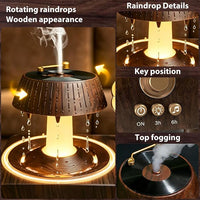 Rain effect rotating humidifier design