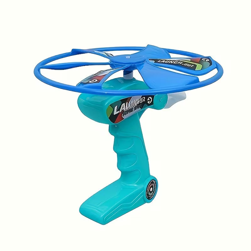 Rotating UFO flying toy set for kids outdoor play