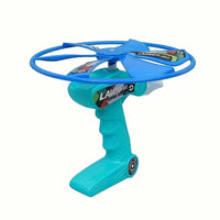 Rotating UFO flying toy set for kids outdoor play