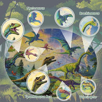 Round dinosaur puzzle toy for boys and girls