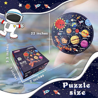Round Floor Puzzle For Kids Solar System Theme