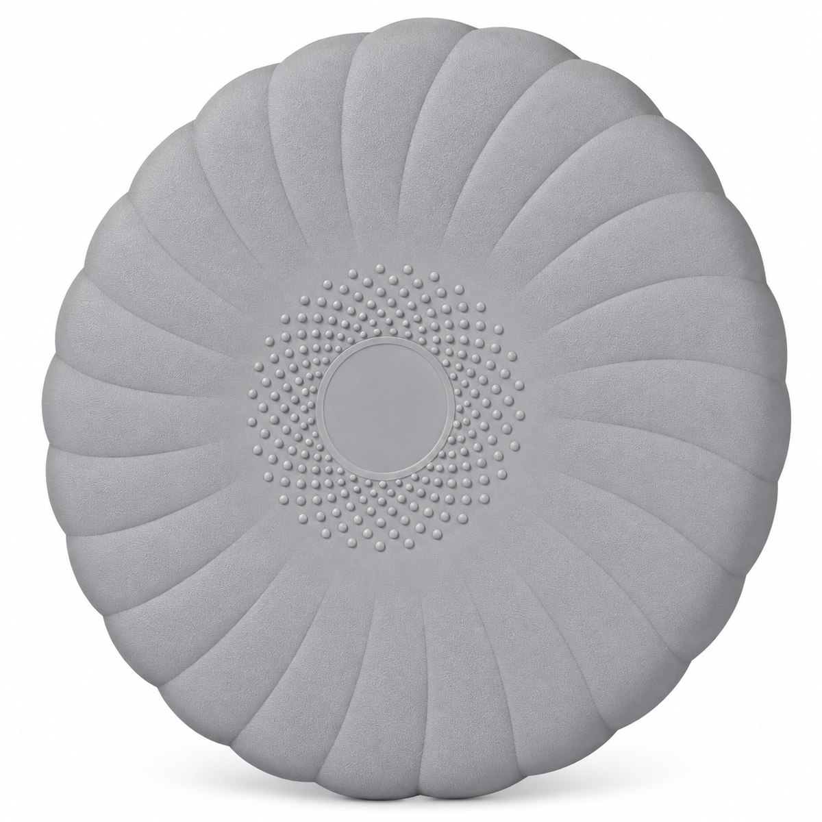 Circular inflatable stability cushion designed for indoor workouts.