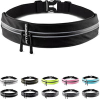 Running belt for men and women with phone holder and secure fit