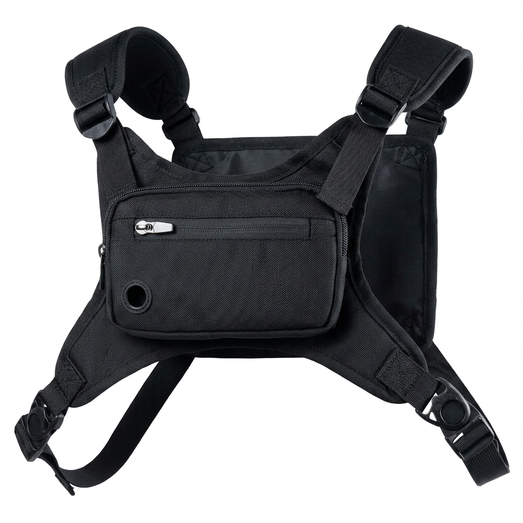 Water resistant running vest chest pack with phone holder for men and women