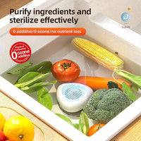 Rechargeable produce washing device for RV kitchen use