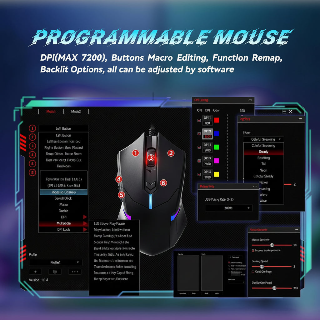 gaming mouse RGB close up