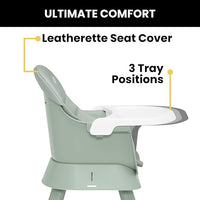 Sage Green Milestone 6-in-1 High Chair by Delta Children, Modern Design and Adjustable for Kids
