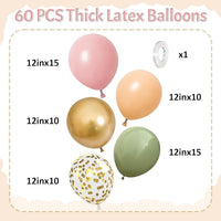 Sage green and pink balloons for birthday and party decoration