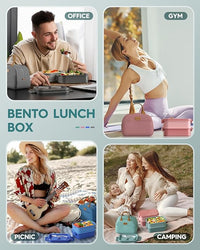Portable lunch box container for school and office meals