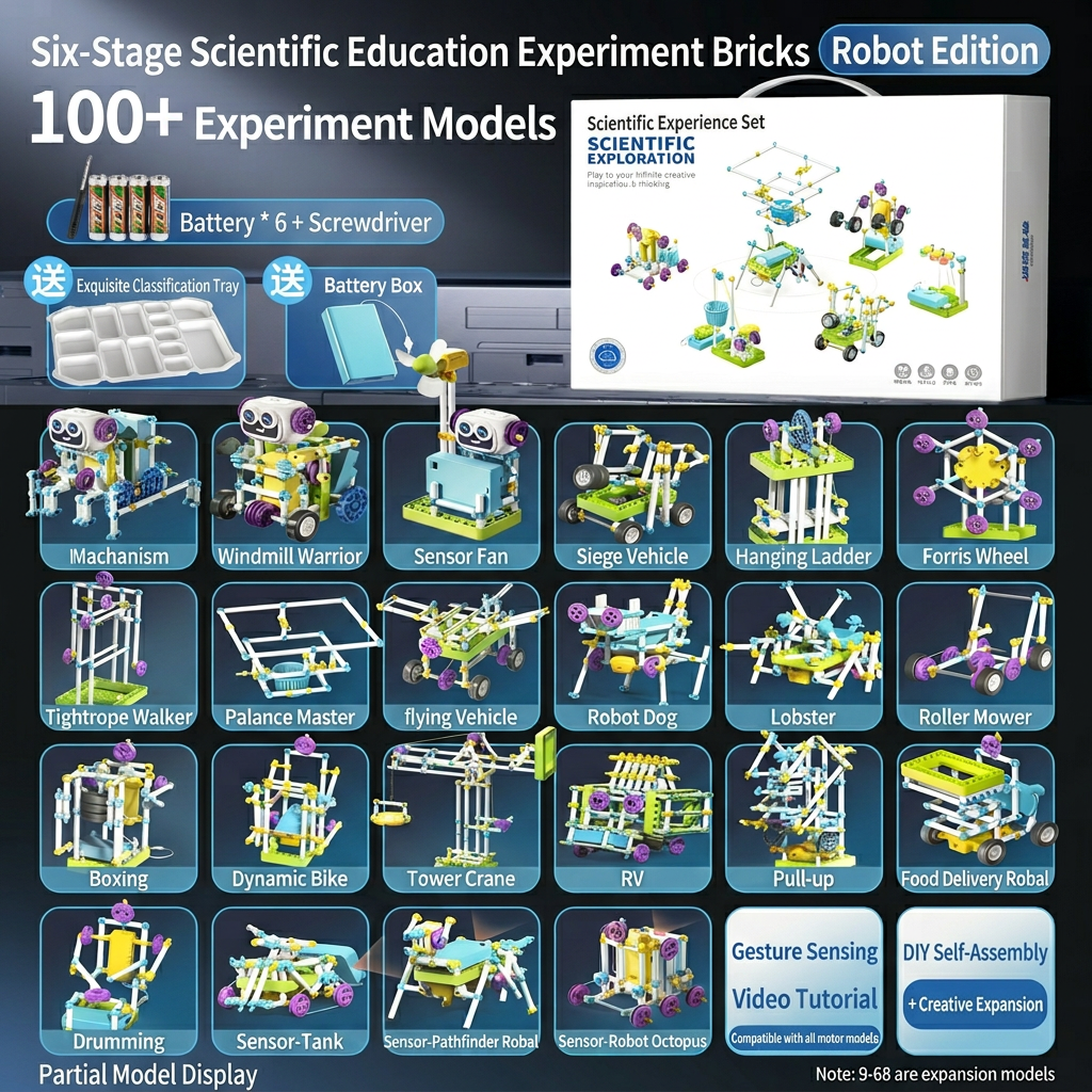 Science building blocks experiment kit for kids learning