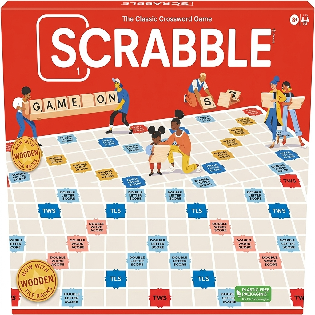 Scrabble board game classic word game for kids and family