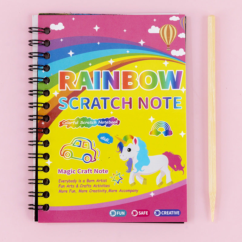 DIY colorful scratch paper for kids, perfect for fun arts and crafts