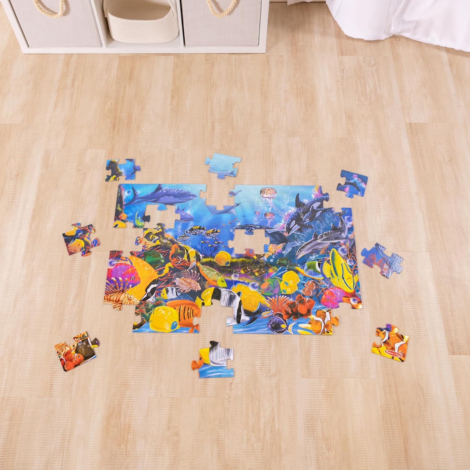 Screen-Free Puzzle Activity for Toddlers – Jumbo Ocean Puzzle for Kids Ages 3+