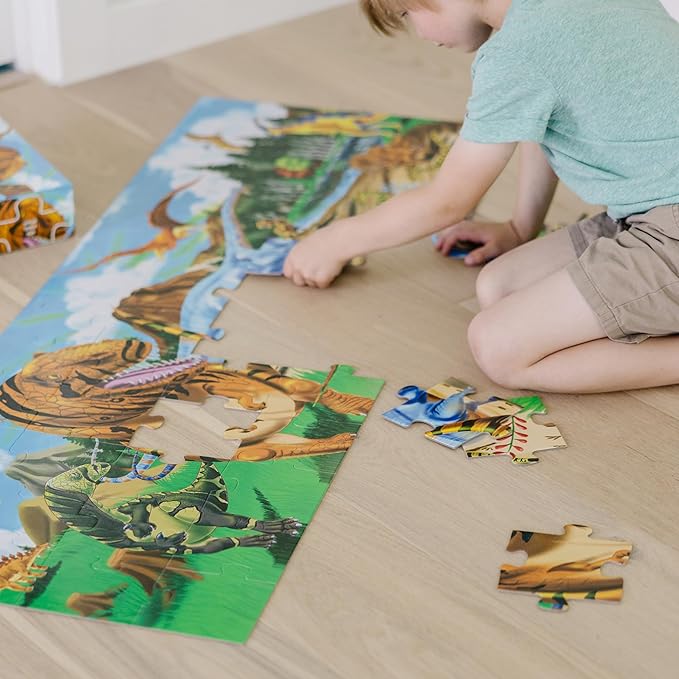 Screen-Free Puzzle Activity for Toddlers – Jumbo Dinosaur Puzzle for Kids Ages 3+