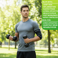 Secure fit elbow support sleeve for active movement